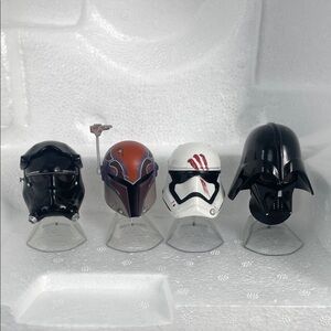 Stars wars Set of four Titanium series miniature helmets 2016-2017